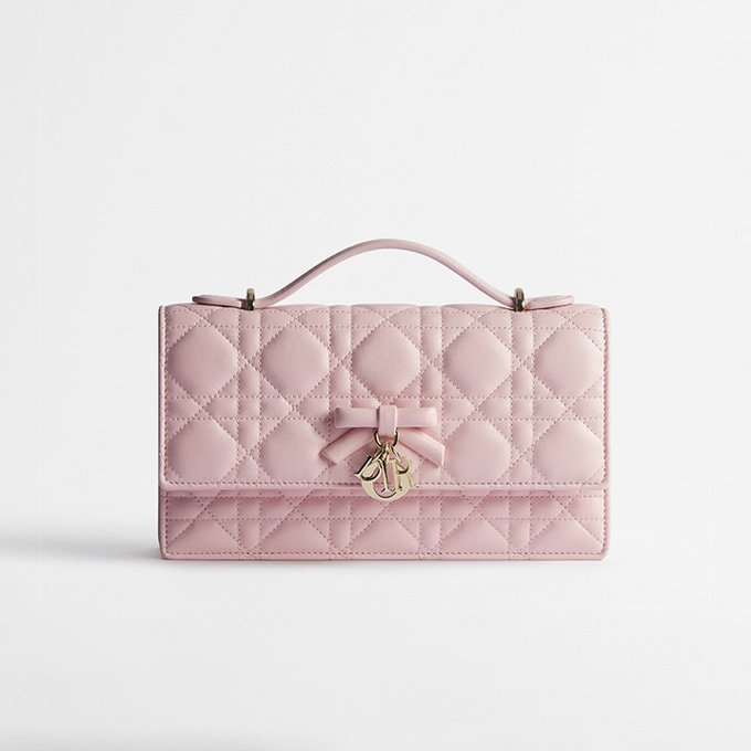 dior my dior mini pink lambskin crossbody bag